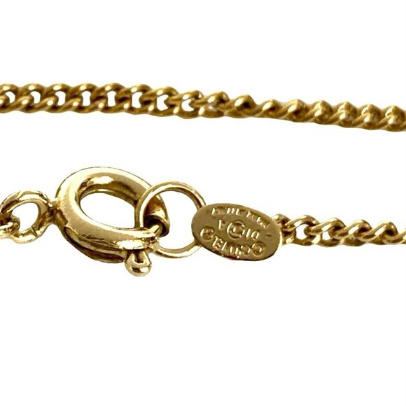 CHANEL Pink Logo Necklace